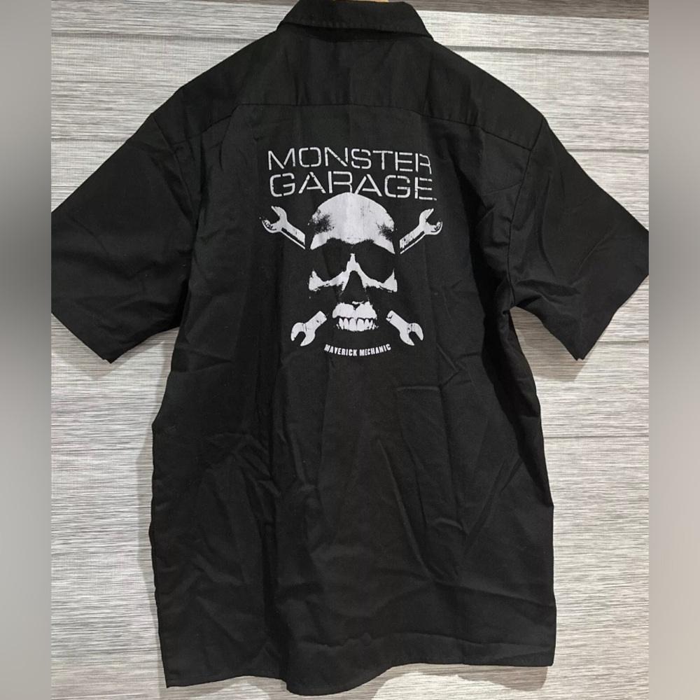 Monster Garage 2004 Vintage Discovery Store T Shiet Maverick Mechanic Sz L